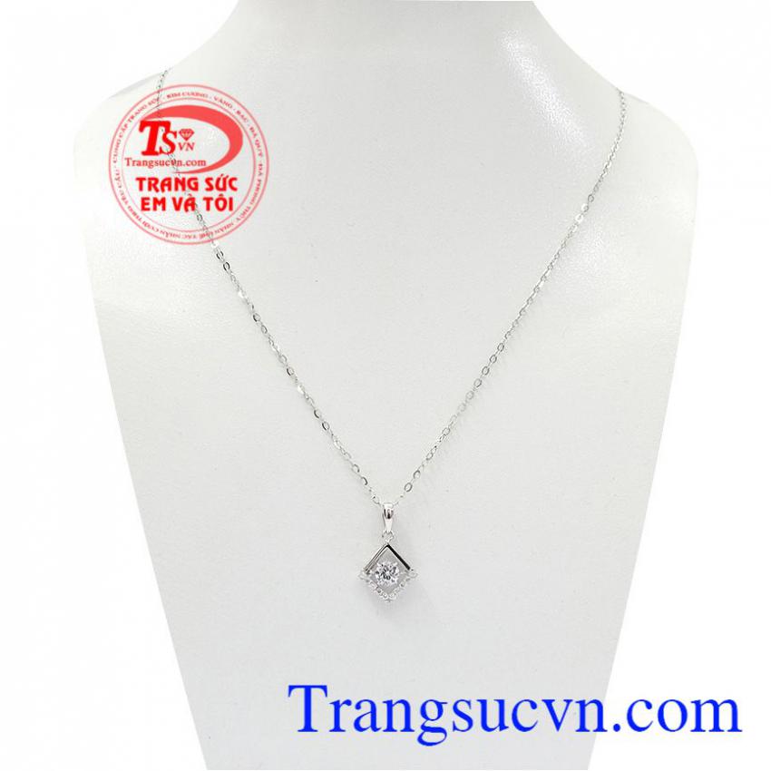 Bộ dây chuyền vàng trắng nữ tính