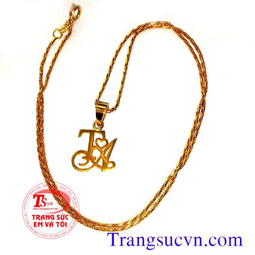 Dây chuyền chữ cái vàng