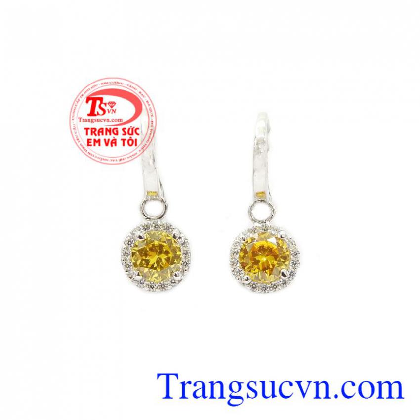 Hoa tai vàng thạch anh vàng