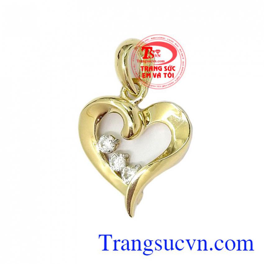 Mặt dây trái tim vàng