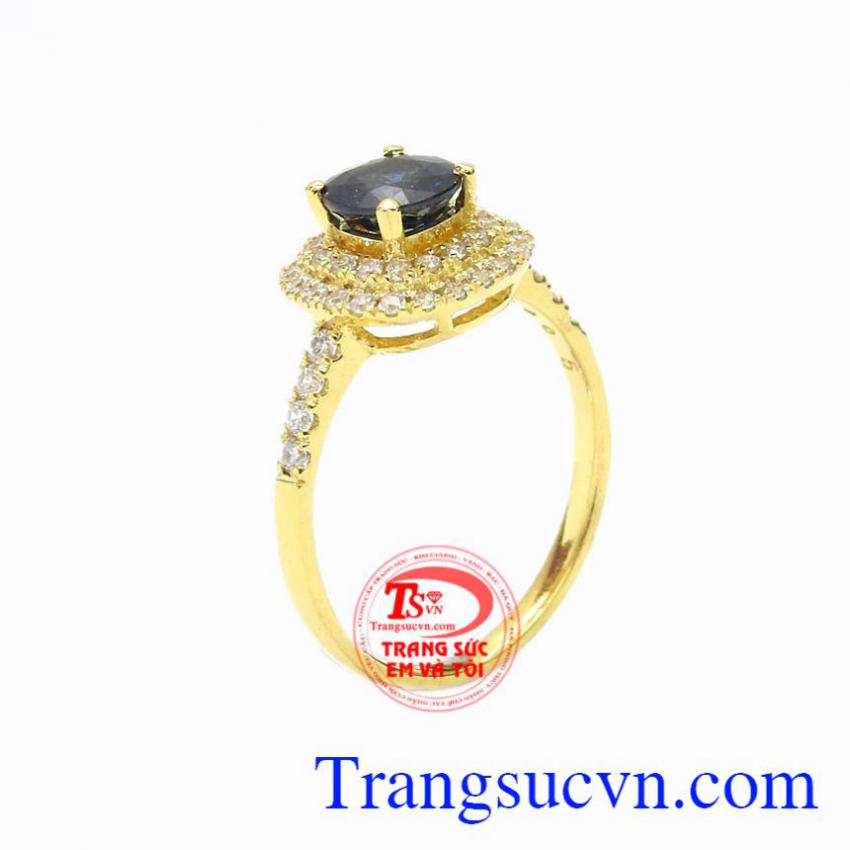 Nhẫn nữ vàng sapphire nữ tính