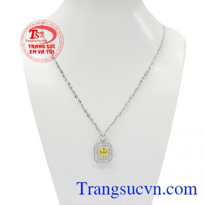 Bộ dây chuyền nữ Sapphire vàng