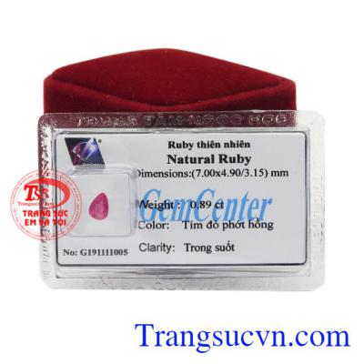 Đá Ruby là viên đá tượng trưng cho Mặt Trời, quyền lực và tự do, là viên đá sẽ khiến cho nhiều người yêu thích bởi vẻ đẹp của nó. Đá quý Ruby ép vỉ may mắn