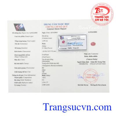 Đá Ruby ép vỉ chất lượng