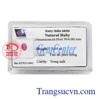 Đá Ruby ép vỉ thiên nhiên được chế tác tinh xảo, màu sắc bắt mắt cao cấp.