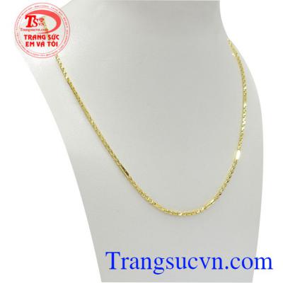 Dây chuyền nữ vàng tây xinh xắn phù hợp phong cách phái đẹp, là sản phẩm rất được ưa chuộng