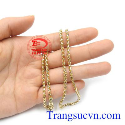 Dây chuyền vàng nữ dịu dàng nhập khẩu nguyên chiếc, tôn lên sự nhẹ nhàng, tinh tế và thời trang