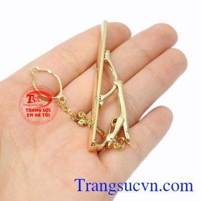 Kẹp caravat vàng danh vọng 14k