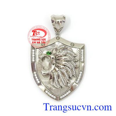 Mặt dây chuyền nam thời thượng vàng trắng 10k nhập khẩu Korea kiểu dáng độc đáo, tinh tế, chất lượng vàng đảm bảo
