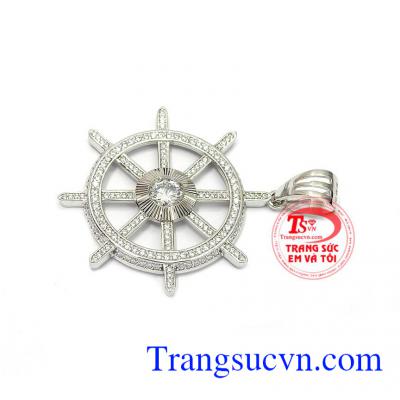 Mặt dây hoài bão vàng trắng 10k được nhập khẩu từ Hàn Quốc với chất lượng uy tín