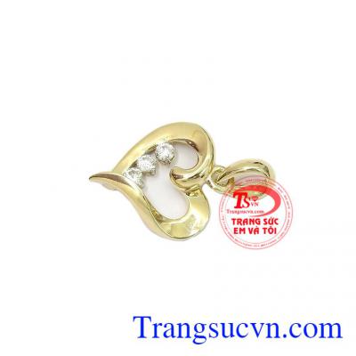 Mặt dây trái tim vàng 10k, nhập khẩu từ Hàn Quốc, chất lượng uy tín, giao hàng nhanh trên toàn quốc