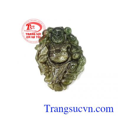 Mặt phật Di Lặc Sapphire ấm no được chế tác đẹp và tỉ mỉ từ đá Sapphire thiên nhiên,Mặt phật Di Lặc Sapphire ấm no