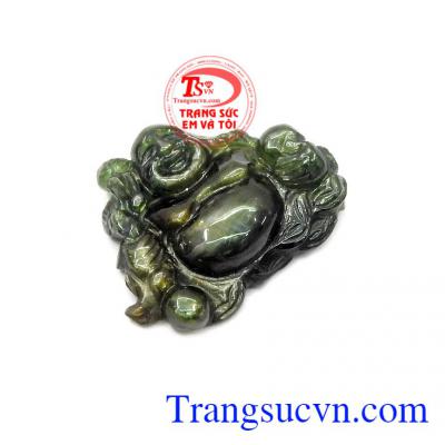 Phật di lặc tượng trưng cho sự vui vẻ, bình an, may mắn,Mặt phật Di Lặc Sapphire trường thọ