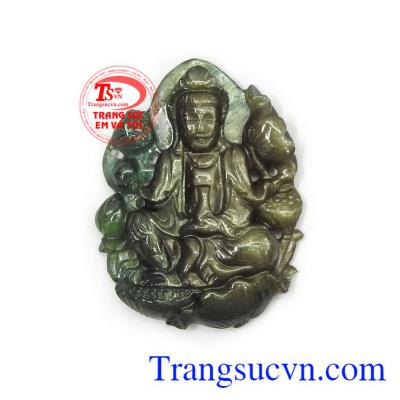 Mặt phật Quan Âm cát khí chạm khắc đẹp, đường nét chân thực, chất lượng đá đảm bảo