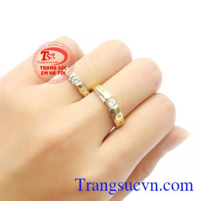 Nhẫn cưới vàng hạnh phúc bền lâu thương hiệu Trang sức Em và Tôi uy tín, đảm bảo chất lượng, giao hàng toàn quốc,Nhẫn cưới vàng hạnh phúc bền lâu