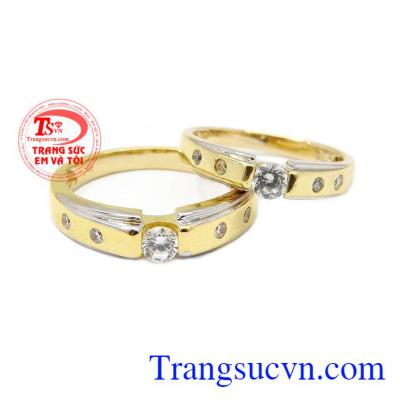 Nhẫn cưới vàng hạnh phúc bền lâu là sản phẩm được chế tác đẹp và tỉ mỉ từ vàng 14k,Nhẫn cưới vàng hạnh phúc bền lâu