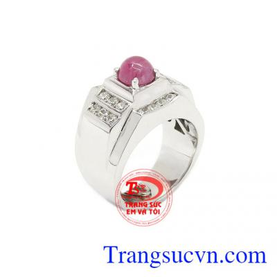 Nhẫn nam bạc Ruby đẹp