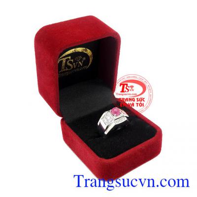 Sản phẩm thích hợp làm quà tặng cho người thân hoặc bạn bè,Nhẫn nam bạc Ruby đẹp