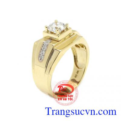 Nhẫn nam vàng danh vọng được nhập khẩu hoàn toàn từ Hàn Quốc với thiết kế sang trọng, tỉ mỉ,Nhẫn nam vàng danh vọng