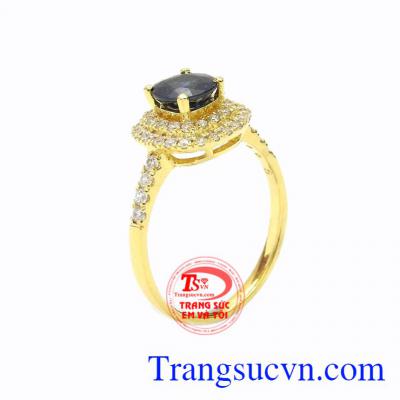 Nhẫn nữ vàng sapphire nữ tính