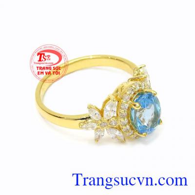 Nhẫn nữ vàng Topaz độc đáo 14k giao hàng trên toàn quốc.