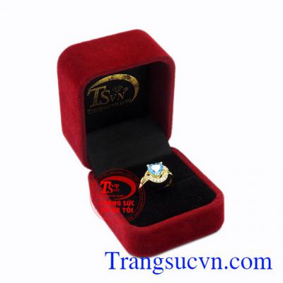 Nhẫn nữ vàng Topaz trái tim