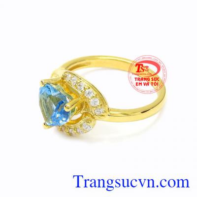 Nhẫn nữ vàng Topaz trái tim thương hiệu Em và Tôi đảm bảo về chất lượng, giao hàng trên toàn quốc.