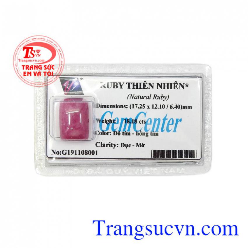 Đá Ruby  ép vỉ thiên nhiên