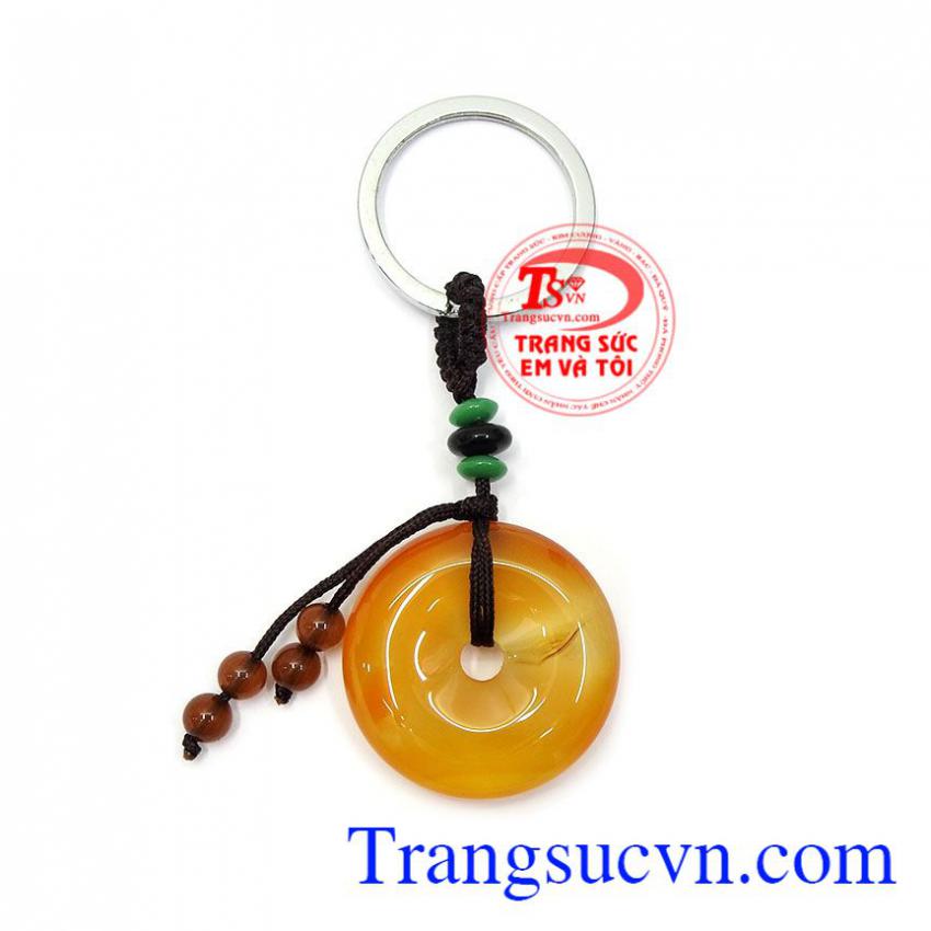 Móc chìa khóa đồng xu mã não