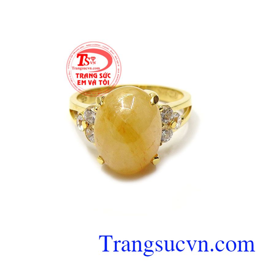 Nhẫn nữ saphir vàng thịnh vượng vàng 14k, chất lượng uy tín, bảo hành 12 tháng, giao hàng trên toàn quốc