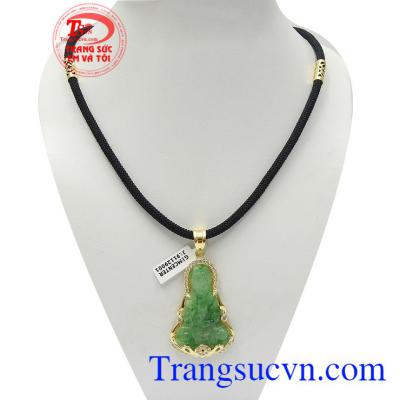 Bộ dây chuyền Phật Bà an yên chế tác đẹp, chất lượng đá đảm bảo, có giấy kiểm định kèm theo