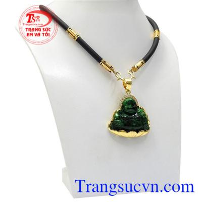 Bộ mặt dây phật Di Lặc bọc vàng đeo hợp thời trang,