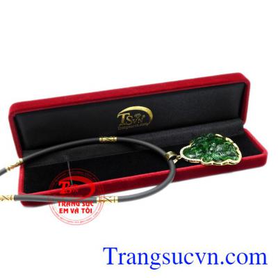 Bộ mặt dây vàng Jadeite Phật Di Lặc