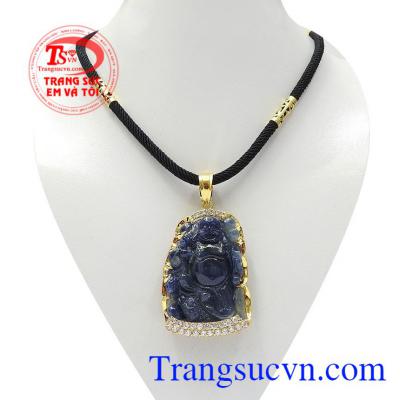 Bộ trang sức phật di lặc sapphire vạn phúc