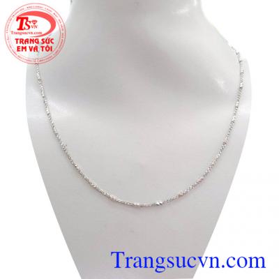 Dây chuyền vàng trắng nữ 18k