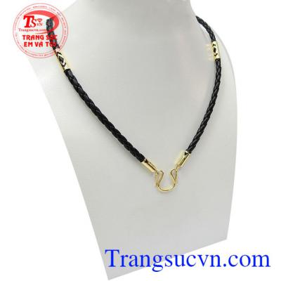 Dây da bọc vàng phong độ đeo thời trang, mạnh mẽ và phong cách