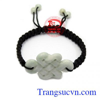 Dây tết nút thắt may mắn là sản phẩm ngọc cẩm thạch thiên nhiên, kiểu dáng đẹp, sang trọng
