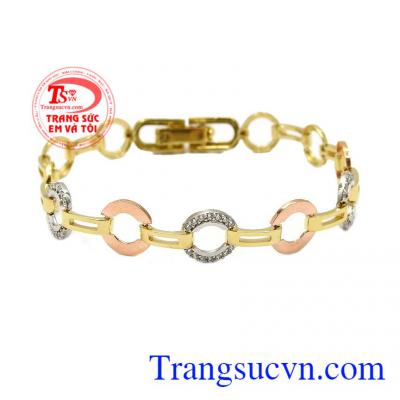 Lắc tay nữ vàng phong cách được chế tác tỉ mỉ theo công nghệ Hàn Quốc,Lắc tay nữ vàng phong cách