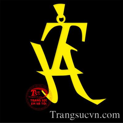 Đặt mặt dây chuyền chữ vàng tây, đặt mặt dây chữ vàng trắng, đặt mặt chữ vàng 10k, 12K,14k,18k theo yêu cầu