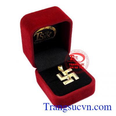 Thích hợp làm quà tặng cho người thân hoặc bạn bè,Mặt dây nữ vàng chữ Vạn