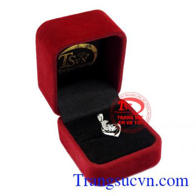 Mặt dây nữ vàng trắng nhỏ nhắn thương hiệu uy tín, bảo hành 12 tháng, giao hàng toàn quốc,Mặt dây nữ vàng trắng nhỏ nhắn
