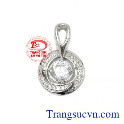 Mặt dây nữ vàng trắng quý phái nhập khẩu nguyên chiếc từ Hàn Quốc màu sắc bền đẹp, chất lượng cao,Mặt dây nữ vàng trắng quý phái