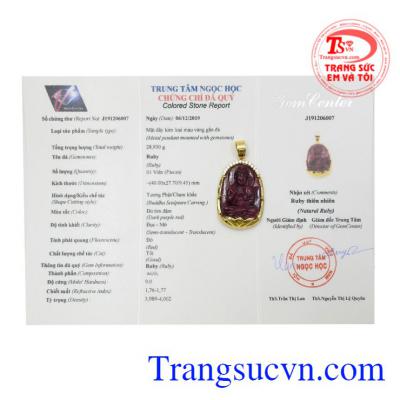 Mặt dây phật bản mệnh tuổi Tuất- Hợi