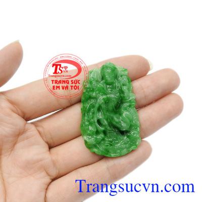 Sản phẩm có thể bọc vàng để đảm bảo tính bền đẹp. Mặt phật bà jadeite thiên nhiên