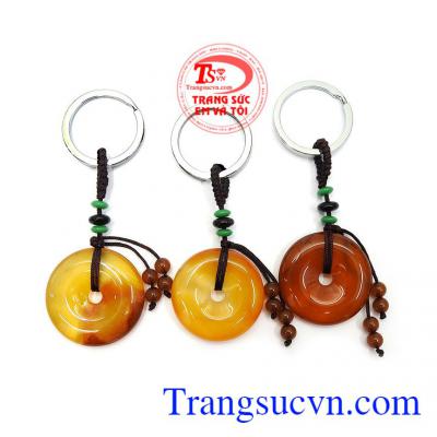 Móc chìa khóa đồng xu mã não