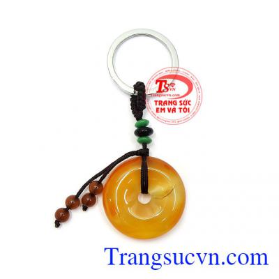 Móc chìa khóa đồng xu mã não mang ý nghĩa tài lộc, sức khỏe cho người đeo