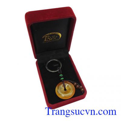 Móc chìa khóa đồng xu mã não