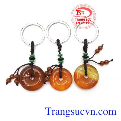 Móc chìa khóa đồng xu may mắn