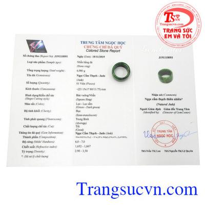 Mang đến cho người dùng sự bình an và thịnh vượng. Nhẫn cẩm thạch nam tính.