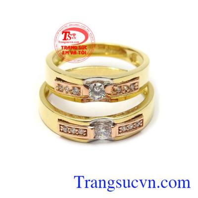 Nhẫn cưới tình yêu viên mãn giao hàng nhanh toàn quốc, khắc chữ miễn phí, bảo hành 12 tháng.